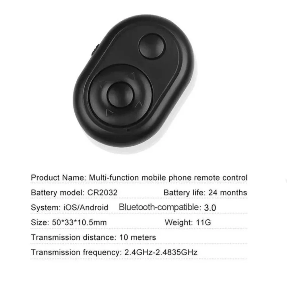 Bluetooth Remote Control Button Wireless Controller Camera Stick Self Timer